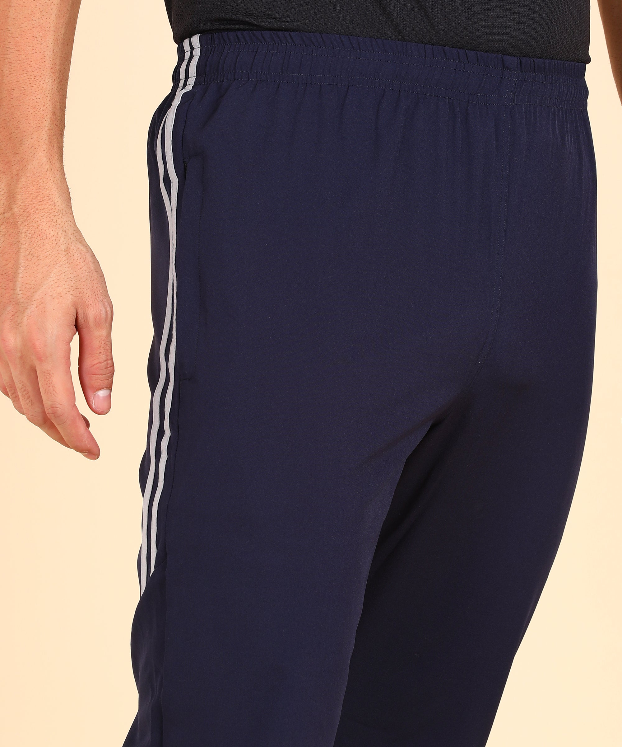 NAVY BLUE NS LYCRA COLOR BOLCK TRACK PANT FOR MEN (TRACK98)