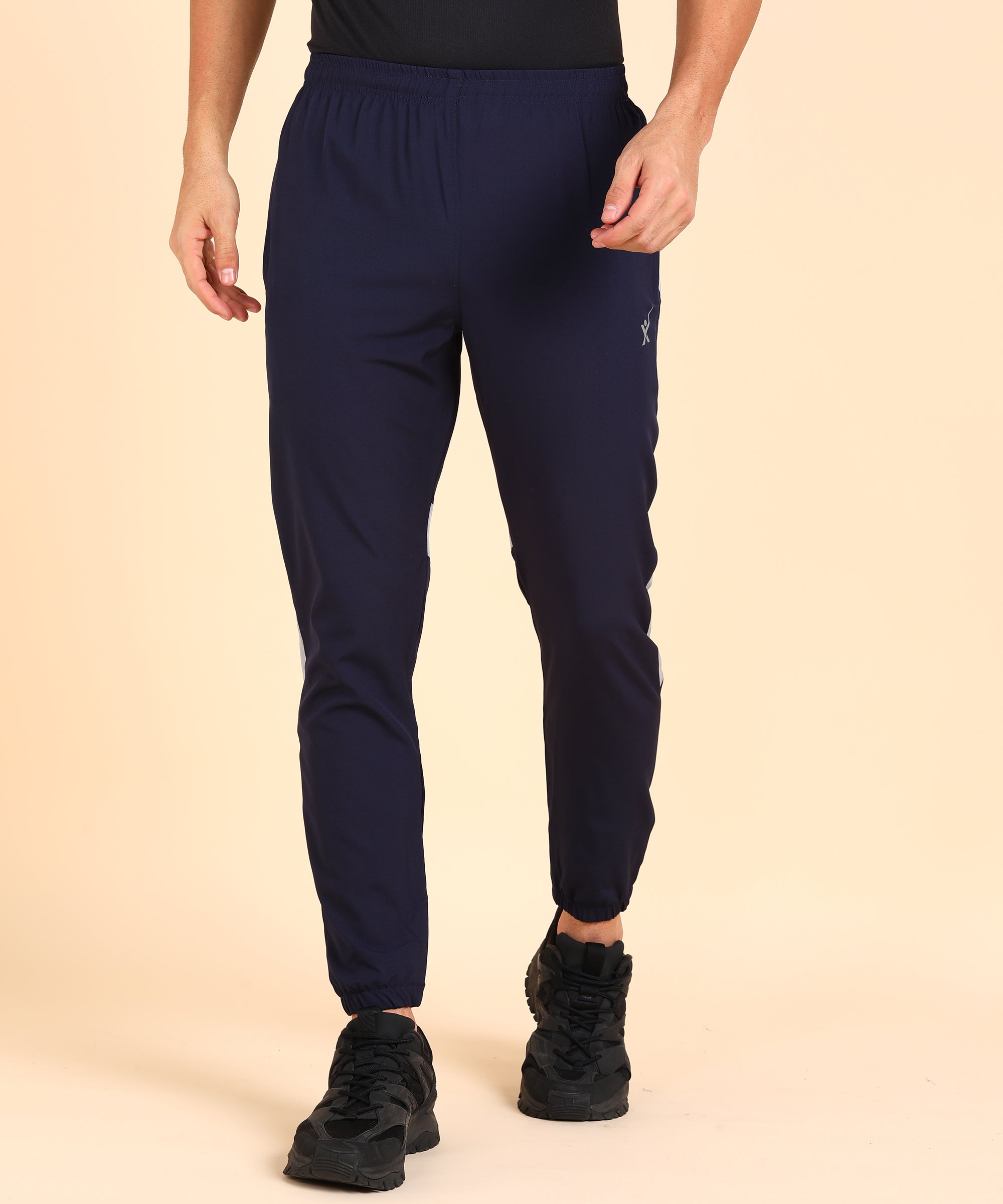 NAVY BLUE NS LYCRA COLOR BOLCK TRACK PANT FOR MEN (TRACK98)