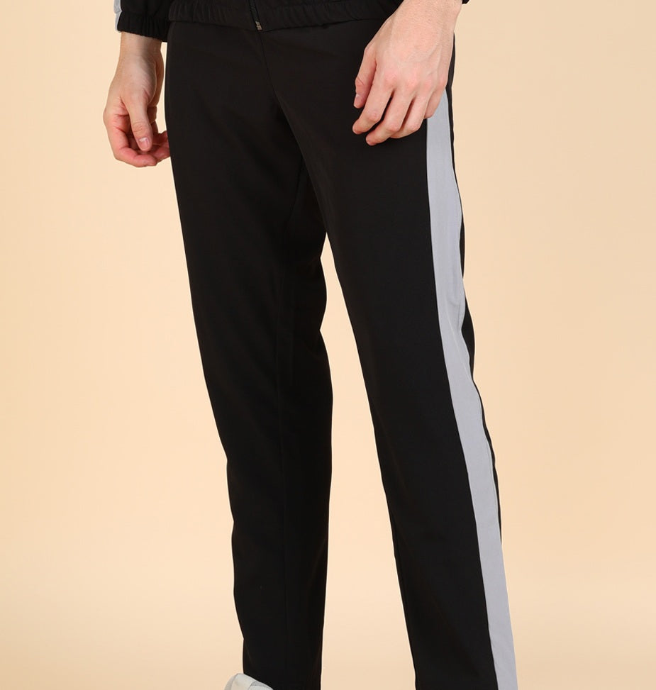 BLACK AND LIGHT GREY STRIPE TRACKSUITS FOR MEN