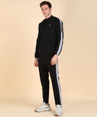 BLACK AND LIGHT GREY STRIPE TRACKSUITS FOR MEN