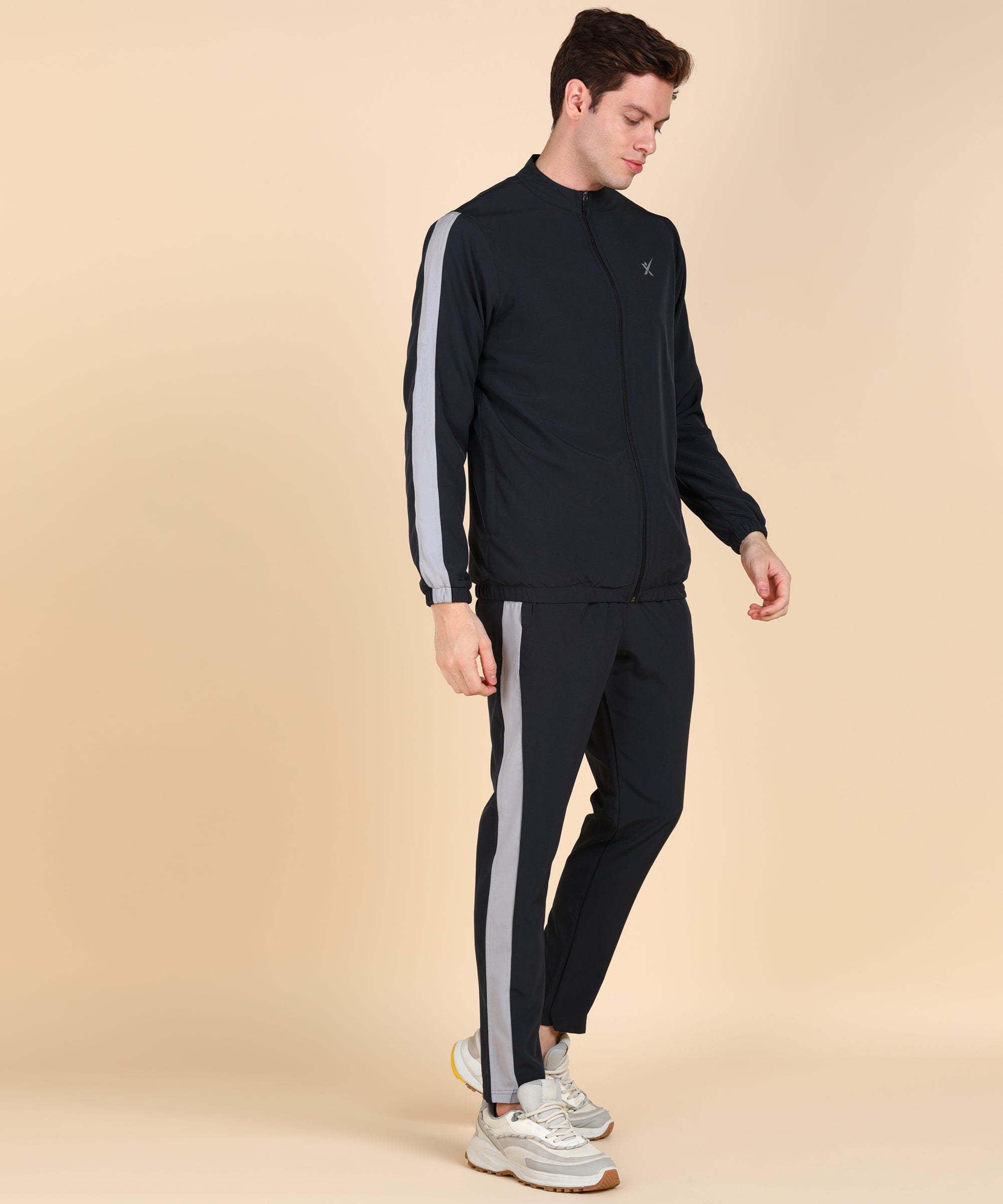 DARK GREY AND LIGHT GREY STRIPE TRACKSUITS FOR MEN